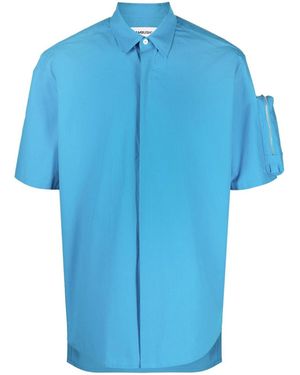 Ambush Classic Short-Sleeved Shirt With Zippered Pocket Detail - Blue