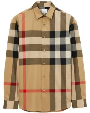 Burberry Long Sleeve Summerton Shirt - Brown