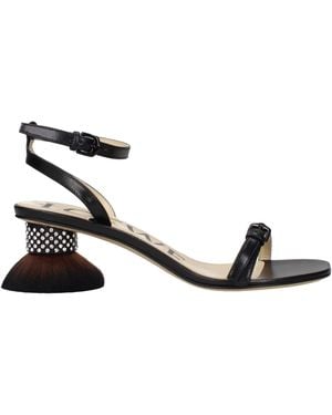 Loewe Sandals Leather - Black