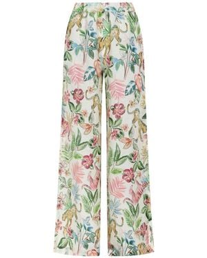 120% Lino Linen Pants For - White