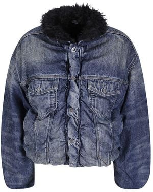 DIESEL Denim Katoenen Jack - Blauw