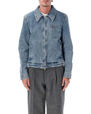 Ami Paris Denim Workwear Jacket - Blue