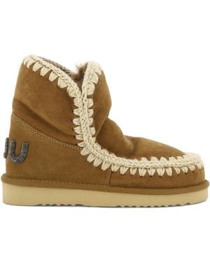 Mou "Eskimo 18 Glitter Logo" Ankle Boots - Brown