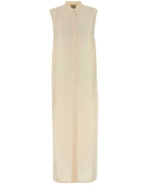 LeKasha Long Dress With Side Openings - White