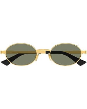 Bottega Veneta Sonnenbrille Bv1470 S 004 Gold/Grün Unisex