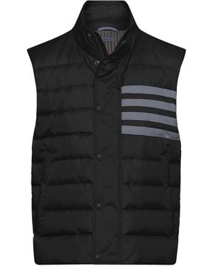 Thom Browne Vest With 4 Side Pockets - Black