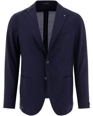 Tagliatore Wool-Blend Blazer - Blue