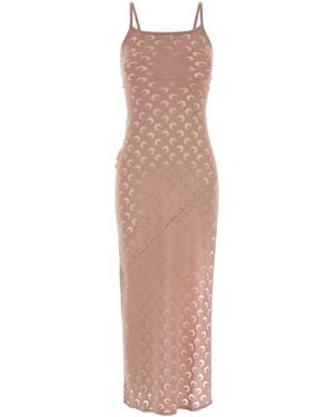 Marine Serre Moon Devore Long Dress - White