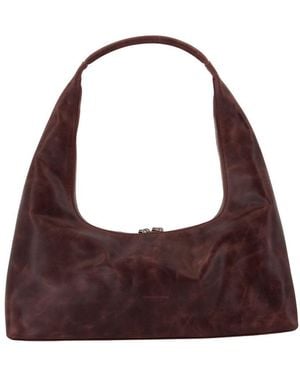 Marge Sherwood Hobo Grote Schoudertas Leather Brown - Paars