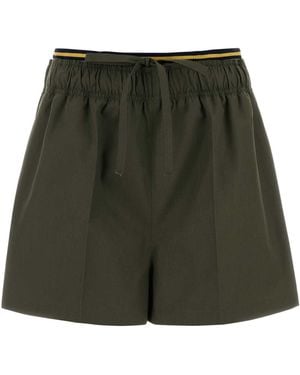 Prada Army Poplin Shorts - Green