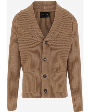 Tagliatore Jackson Stretch Wool Cardigan - Braun