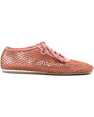 forte_forte Stringata Rete Cotone Suola Gomma - Pink