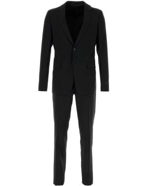 Prada Black Wool Blend Suit