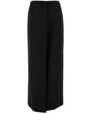Givenchy Long Skirt Back Slit - Black