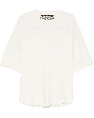 Palm Angels T-shirt en coton avec logo - Blanc