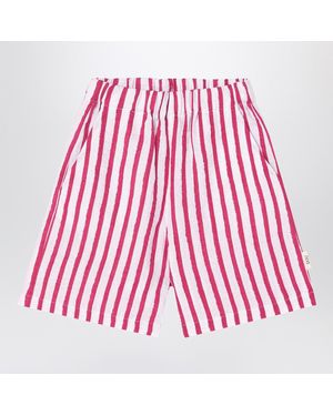Douuod Striped Bermuda Shorts - Red