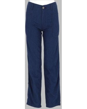 Vince Essential Cotton Trousers For - Blue