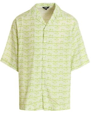Gcds 'Waved Logo' Camicie Verde - Giallo