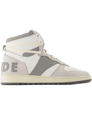 Rhude Rhi Hi Sneakers Rhode Leder weiß/grau