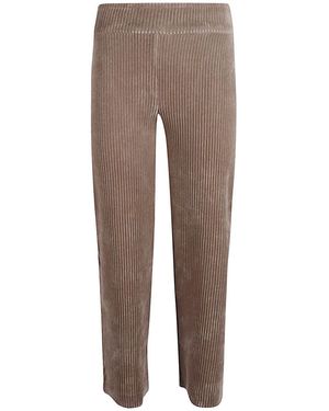 Avenue Montaigne Corduroy Bijgesneden Broek - Bruin