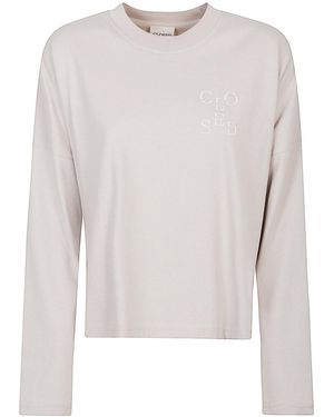 Closed Cotton Crewneck Jumper - White