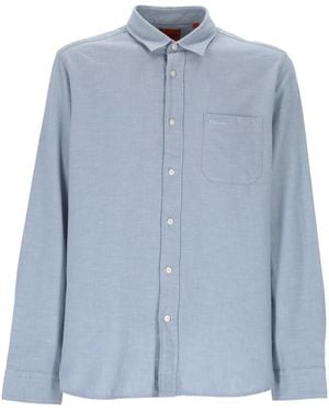 BOSS Shirt Di Cotone Blu Chiaro