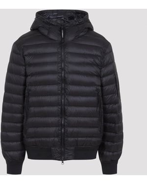 C.P. Company Shell Hooded Lens Down Jacket - Black