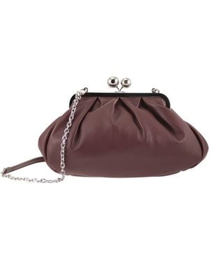 Weekend by Maxmara Bolso pastelero mediano Cubico de piel de napa - Morado