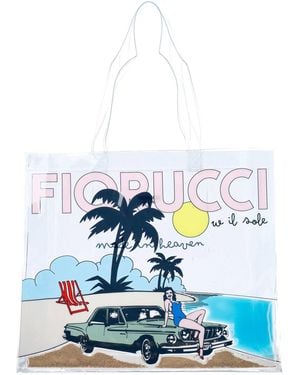 Fiorucci Multicolour PVC Shopper - Blau