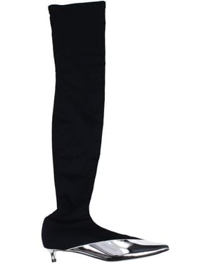 Givenchy Women Boots Stoff Schwarz/Silber