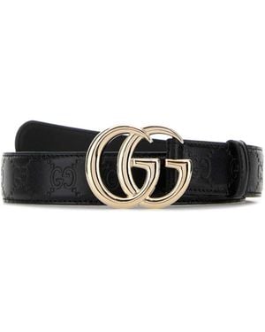 Gucci Embossed Logo Belt - White