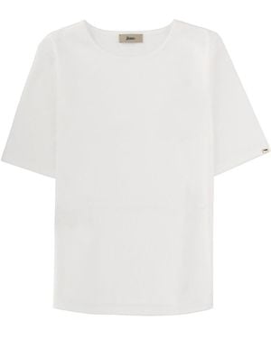 Herno Split T-Shirt Cotton T-Shirts - White