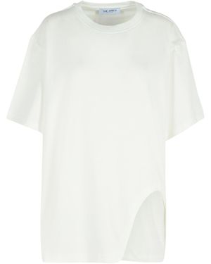 The Attico Attico White Baumwoll -T -Shirt - Weiß