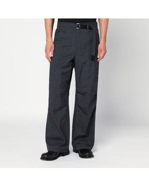 Sacai Cargo Trousers With Belt - Black