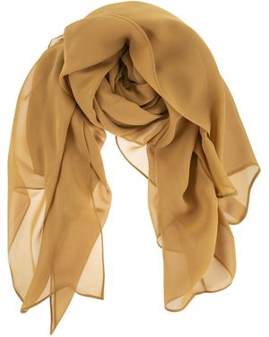 Max Mara Estola de georgette de seda Mxastarna - Amarillo