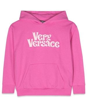 Versace Sweatshirt Fleece Very Embroidery - Pink