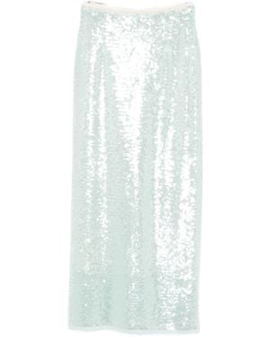 forte_forte Sequined Long Skirt - White