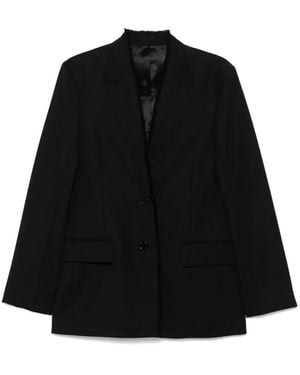 TOTEME Wool Single-Breasted Jacket - Black