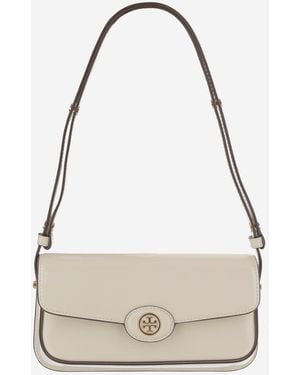 Tory Burch Robinson Lederen Schoudertas - Metallic