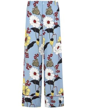 Marni Hellblaue Viskosehose