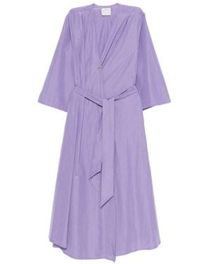 forte_forte Cotton Blend Midi Dress - Purple
