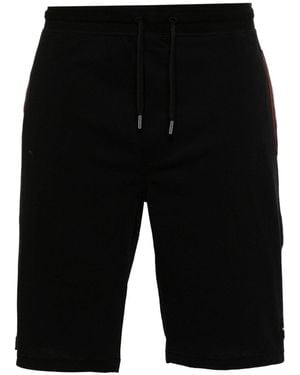 Paul Smith Jersey-Shorts Mit Logo-Patch - Schwarz