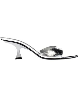 The Attico Leather Sandals - Metallic