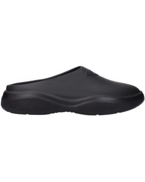 Prada Ciabatte E Zoccoli Mellow Donna Gomma Nero - Blue