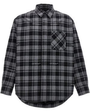 Off-White c/o Virgil Abloh 'Check Flanell Polsterd' Jacke - Grau