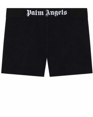 Palm Angels Shorts deportivos con logo clásico de - Negro