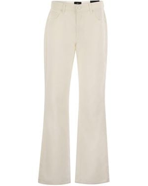 7 For All Mankind 7 Für alle Menschheit Tesshose Baumwoll- und Leinenhosen - Natur