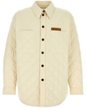 Bottega Veneta Ivory Tech Cotton Jacket - Natural
