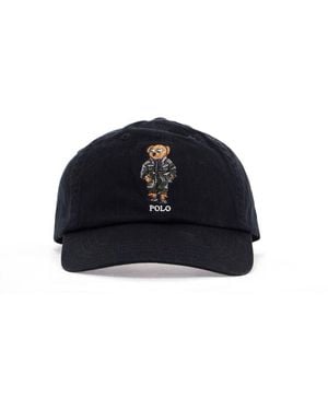 Polo Ralph Lauren Sport Cap With Bear Embroidery - Black