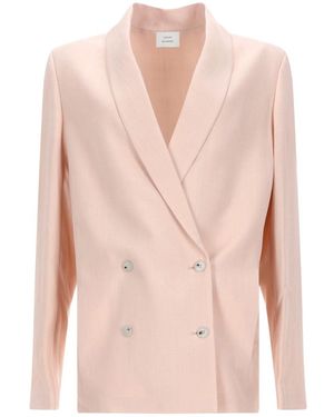 Loulou de Saison Minka Double-Breasted Blazer - Pink